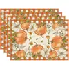 Manteles individuales de lino Amazon Otoño Acción de Gracias Transfronterizos para Decoración de Fiesta Festiva en Sala de Estar Comedor del Hogar Banderines de Mesa Personalizados