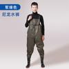 Pantalones de agua de nailon, pantalones de lluvia con depósito, zapatos de lluvia, ropa impermeable, pantalones de agua de una pieza de media longitud, tenedor para hombres, pesca