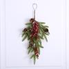 Decorações de Natal Europeias Transfronteiriças Pendente de Parede Árvore Rattan Pendente de Parede Pendente de Porta Guirlanda Arranjo de Plástico Estilo Europeu e Americano