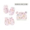 Comercio exterior Europa y Estados Unidos impresión binaural gorro fetal para recién nacido guantes para bebé cubre pies gorro para bebé cubre manos y pies 82104 suministro