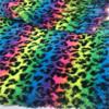 Fábrica em estoque cor de veludo pvc estampa de leopardo impressão de arco-íris brinquedo artesanato sapato material