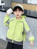 Q082 Chaqueta Cortavientos para Niños Estilo Primavera y Otoño Moda Infantil Top Cortavientos para Niños Ropa de Primavera Moderna