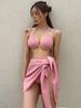 Nuevo Traje de Baño de Tres Piezas Dividido 2025 para Mujer para Cubrir el Vientre y Aspecto Adelgazante, Traje de Baño para Mujer para Playa y Resort de Aguas Termales, [Una Pieza Envío Directo]