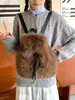 Bolsas Peludas de Pelúcia Outono e Inverno para Mulheres 2026 Novo Estilo Mochilas de Viagem Mochilas Elegantes de Alta Qualidade na Moda