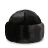 Gorra Estilo Lei Feng Otoño e Invierno, Piel Sintética de Visón Engrosada, Gorro Cálido de Moda, Gorro Hexagonal Peludo, Gorro Presidencial para Adultos Mayores, Invierno