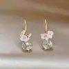 Pendientes de Flor de Perla con Circonita Francesa Ultra Brillante Pendientes Largos de Lujo Ligero con Aspecto de Alta Gama Pendientes de Moda con Temperamento Accesorios de Pendientes Retro para Mujer