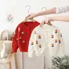 Suéter Infantil Transfronterizo, Chaqueta Elegante, Suéter de Primavera y Otoño para Bebé, Cárdigan de Punto Bordado con Flores Estilo Coreano para Niñas
