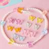 Gradiente retro moño mágico chica suave linda acrílico con cuentas DIY Joyería hecha a mano accesorios para pendientes material