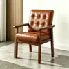 Silla Individual de Madera Maciza Red Social Sofá Perezoso Silla con Respaldo de Ocio para Balcón Silla de Recepción Negociación para Oficina Cafetería