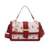 Bolsa de Mão Fashion com Textura de Alta Qualidade Feminina Primavera e Verão 2025 Nova Tendência Nicho Bolsa Transversal Estilo Estrangeiro Versátil Pequena Quadrada