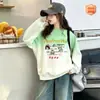 Nueva moda de otoño para niñas: sudadera de dibujos animados elegante y linda con cuello redondo para niñas pequeñas y niños pequeños, adecuada para primavera y otoño