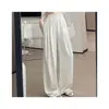 Pantalones Anchos de Nube con Textura Estilo Perezoso para Mujer Primavera y Verano 2025 Estilo Coreano Cintura Alta Ajustados Sueltos Casuales Pantalones Rectos
