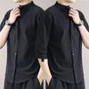 Camisa de Linho Masculina Verão Estilo Coreano Fashionável Bonito Slim-fit Algodão e Linho Mangas Curtas Primavera e Verão Camisa de Manga Curta Masculina Manga Curta