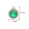 Accesorios de Joyería DIY de Fábrica Estrella de Cinco Puntas Corazón Aleación Pedrería Colgante Encanto Pendiente Collar Accesorios Llavero