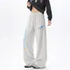 Pantalones Casuales Estilo Americano Estampados de Corte Holgado para Hombre, Nueva Colección Otoño 2026, Tacto de Alta Gama, Cintura Elástica, Pantalones Largos para Adolescentes