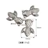 Aleación Galvanizada Cuentas de Pez Plateado de Xizang para Manualidades Cuentas Sueltas Pez Dorado Koi con Colgante Pequeño Colgante Accesorios para Joyería Cuentas Espaciadoras con Agujero Pasante