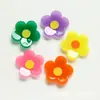 Acessórios de Flor Curva em Acrílico Colorido Gelatina, Materiais para Acessórios de Cabelo de Florzinhas Coloridas Semitransparentes, Acessórios de Cola Cremosa Atacado