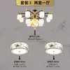 Araña de estilo chino nuevo para villa, de cobre macizo y madera maciza, luz principal para la sala de estar, de alta gama y elegante, adecuada para iluminación de vestíbulos de doble altura y techos altos