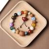 Pulseira Bodhi de Multi-Benefícios e Multi-Fortuna com Dezoito Sementes, Estilo Estrela e Lua com Dezoito Sementes, Joia Portátil Unissex, Contas de Oração Budista, Ornamento de Mão