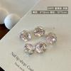 Decoraciones para Uñas con Bolas de Diamante Versátiles Huevo de Paloma K9 Sin Base Coloridos Adornos Terminados Esmeralda
