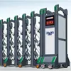 Puerta Eléctrica Retráctil Automática Silenciosa Plegable Control Remoto Unidad Empresarial de Fábrica Puerta Telescópica Eléctrica de Aleación de Aluminio
