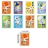Amazon Pegatinas de Cara Cambiante Temática de Pelota Dibujos Animados Fútbol Rugby Pegatinas de Rompecabezas Niños DIY Pegatinas Creativas Personalización