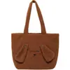Bolsos de Otoño e Invierno para Mujer 2026 Nuevo Estilo Marrón Lindo Bolso de Felpa Bolso de Hombro para Viaje de Lana de Cordero Bolso Tote de Gran Capacidad