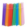 Popotes Decorativos para Cóctel Desechables de Plástico Multicolor 6*210mm Popotes de Codo para Bebida Jugo Café