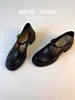 Sapatos Mary Jane Retro com Camélia em Couro Genuíno de Vaca, Salto Bloco Plataforma Grossa para Mulheres, Solado Macio, Confortáveis, Aumentadores de Altura em Couro
