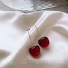 Brincos de cereja Brincos de sentido de design de verão feminino Brincos de frutas de cereja vermelha Estilo coreano Moda Novos brincos da moda