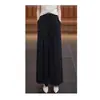 Pantalones de Pierna Ancha Falda Pantalones para Mujer Verano 2024 Nuevo Estilo Delgados de Imitación Cintura Alta Adelgazantes Pantalones Casuales Pantalones de Estilo Occidental para Mujer