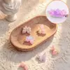 Dulces Accesorios para Uñas Mariposa de Doble Capa con Degradado Estilo Francés de Tamaño Grande, Populares Decoraciones de Mariposa Suaves de Resina Hechas a Mano DIY