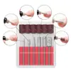 Fornecimento de fábrica 6pc cabeça de moagem de unhas de diamante galvanizado haste de moagem de unhas cabeça de moagem mista 6 cabeça de moagem de unhas