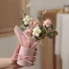 Regalo de Día de las Madres y Día del Maestro: Ramo de Hilo Tejido DIY Regalo en un Cubo Abrazo
