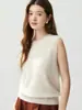 Nuevo Chaleco de Punto Coreano de Otoño con Cuello Redondo en Capas para Mujer, Top de Chaleco de Punto en Capas de Alta Gama para el Trabajo