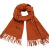 Nuevo invierno europeo y americano para hombres y mujeres, bufanda chal monocolor, venta al por mayor de fábrica, bufanda chal de imitación de cachemira de color sólido, afelpado