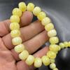 Optimización Jade Cuatro Mares Segunda Generación Ámbar Amarillo y Blanco Pulsera de Cuentas Redondas de Fila de Mano para Mujer Pulsera Pequeña de Pixiu Precio Especial