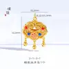 Oro arena antiguo de alta gama bebé candado grande candado de bendición candado de larga vida collar colgante cadena para suéter gran nombre Bebé Luna Llena