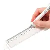 Regla Antirrompimiento Deli Vc55-20Z 20cm Antideslizante, Resistente a la Flexión, Resistente a Caídas, Escala Clara, Números Grandes, Regla de Alta Transparencia