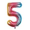 Globo digital de 16 pulgadas del 0 al 9 para Año Nuevo, luna llena, fiesta de cumpleaños, decoración, globo de película de aluminio degradado, venta al por mayor