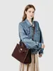 Otoño/Invierno 2026 Exportación Transfronteriza Piel Sintética Gamuzada Bolso Tote Grande para Viaje Diario Bolso de Mano Bolso Cruzado de Piel Genuina para Laptop