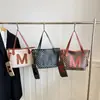 Bolsa Tote Grande Capacidade Estampa de Carta 2026 Tendência Simples Casual Textura Bolsa de Ombro para o Trabalho Conjunto de Duas Peças