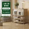 Armário de revistas com porta basculante estilo tronco de árvore Estante estilo japonês Estante com prateleiras Armário com gavetas Armário lateral para sala de estar Armário de armazenamento para entrada Armário de armazenamento nórdico