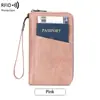 Nuevo Monedero Antimagnético RFID Transfronterizo con Cremallera, Bolsa para Pasaporte, Bolsa para Documentos, Bolsa para Boletos, Bolsa para Cosméticos, Billetera Multifuncional para Pasaporte