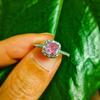 Anillo de Diamante Cuadrado Gordo de Moissanita de Venta Caliente, Anillo Cuadrado Princesa de Cuatro Garras Moderno y Versátil para Mujer, Suministro de Fábrica para Envío Directo