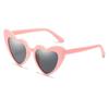 Novos Óculos de Sol Femininos Coração Love Formato de Coração Pêssego Armação Grande Óculos de Sol Harajuku Moda Soft Girl Rosto Grande Óculos Finos