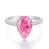 Anel feminino de prata esterlina S925, série rosa, anel com diamante de alto carbono e zircônia, explosões transfronteiriças europeias e americanas, anel com corte de flor de gelo