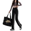 Jeans Talla Grande para Mujer Primavera Otoño e Invierno Diseño Recto Holgado Color Contrastante Nicho Cintura Alta Pierna Ancha Pantalones Largos Modernos