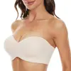 Comercio Exterior Transfronterizo Ropa Interior Europea y Americana Sujetador Invisible Sin Costuras Removible Push-Up Fino con Aros Talla Grande Top Tubo Venta al por Mayor