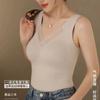 Ropa interior térmica de terciopelo de grafeno para mujer, sujetador sin rozaduras, copa fija, espalda bonita, ropa base calefactora, chaleco térmico de otoño e invierno